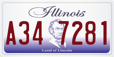 IL license plate A347281
