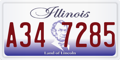 IL license plate A347285