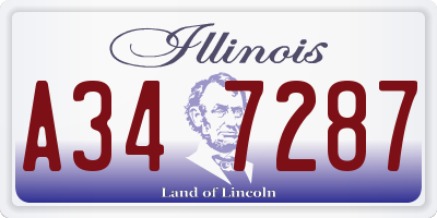 IL license plate A347287