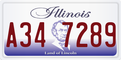 IL license plate A347289