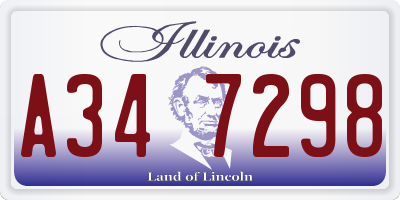 IL license plate A347298