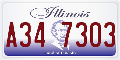 IL license plate A347303
