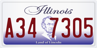 IL license plate A347305
