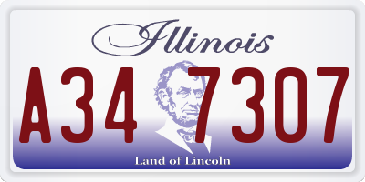 IL license plate A347307