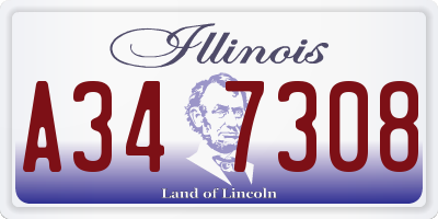 IL license plate A347308