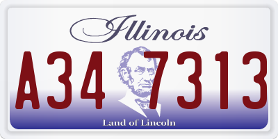 IL license plate A347313