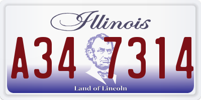 IL license plate A347314