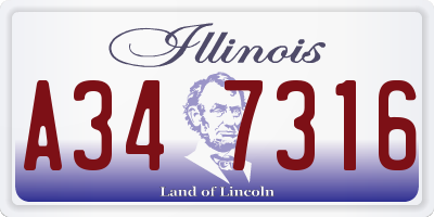 IL license plate A347316