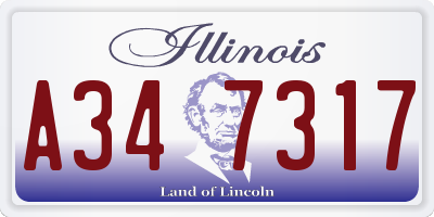 IL license plate A347317