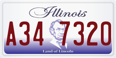 IL license plate A347320