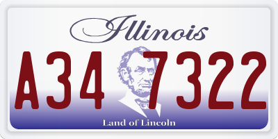 IL license plate A347322