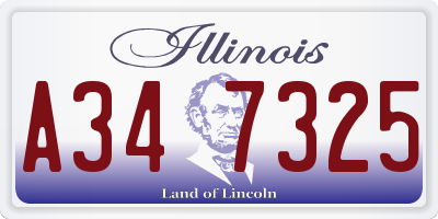 IL license plate A347325