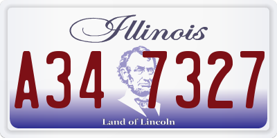 IL license plate A347327
