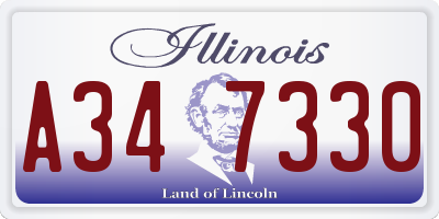 IL license plate A347330