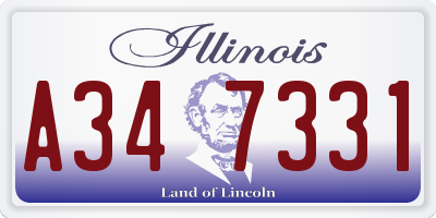 IL license plate A347331