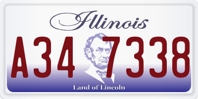 IL license plate A347338