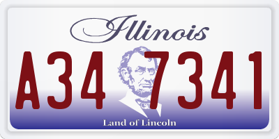 IL license plate A347341