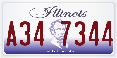 IL license plate A347344
