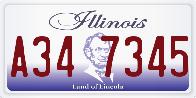 IL license plate A347345