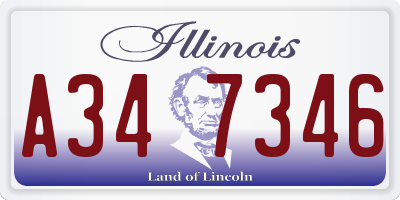 IL license plate A347346