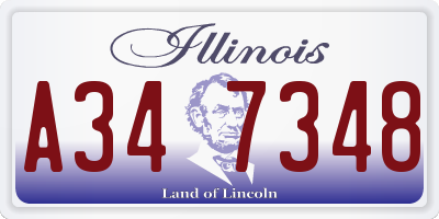 IL license plate A347348