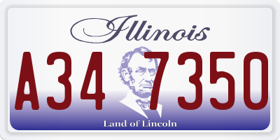 IL license plate A347350