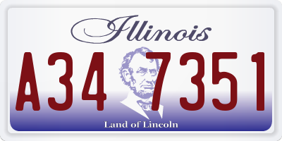 IL license plate A347351