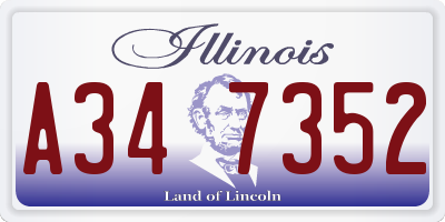 IL license plate A347352