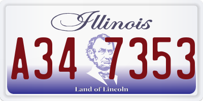 IL license plate A347353