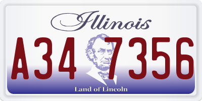 IL license plate A347356