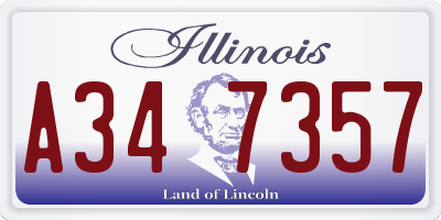 IL license plate A347357