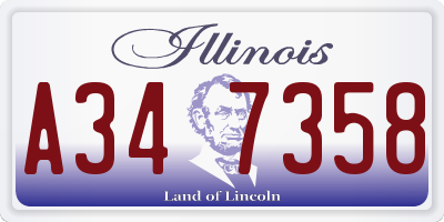 IL license plate A347358