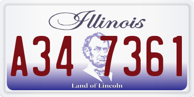 IL license plate A347361