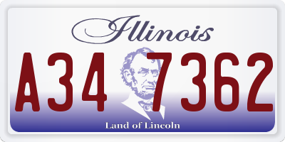 IL license plate A347362