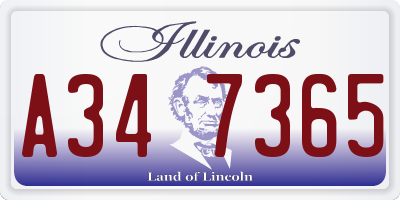 IL license plate A347365