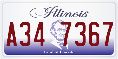 IL license plate A347367