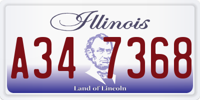 IL license plate A347368