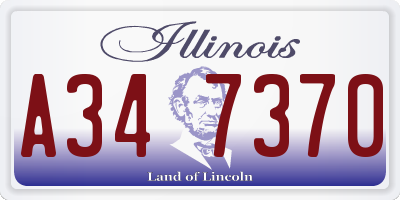 IL license plate A347370