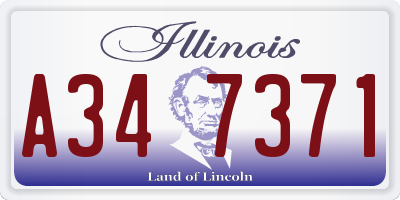 IL license plate A347371
