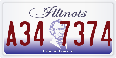 IL license plate A347374