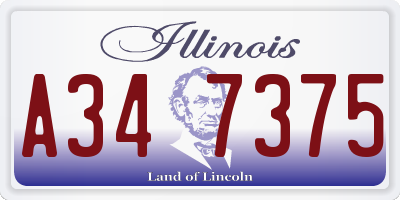 IL license plate A347375