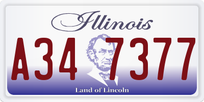 IL license plate A347377