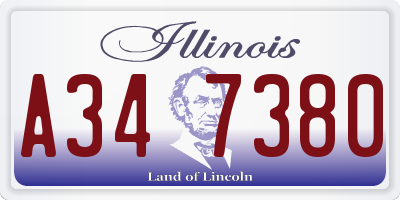 IL license plate A347380