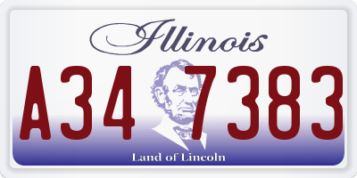 IL license plate A347383