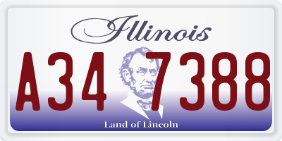 IL license plate A347388