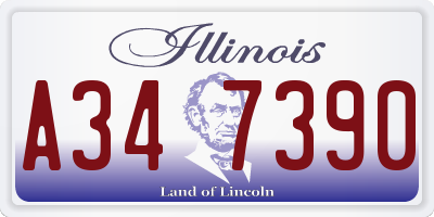 IL license plate A347390