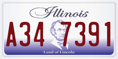 IL license plate A347391