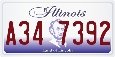 IL license plate A347392