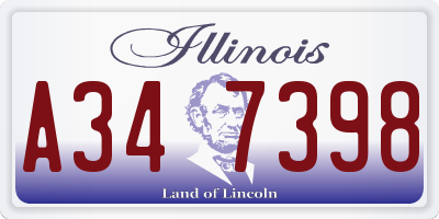IL license plate A347398