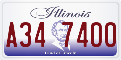 IL license plate A347400